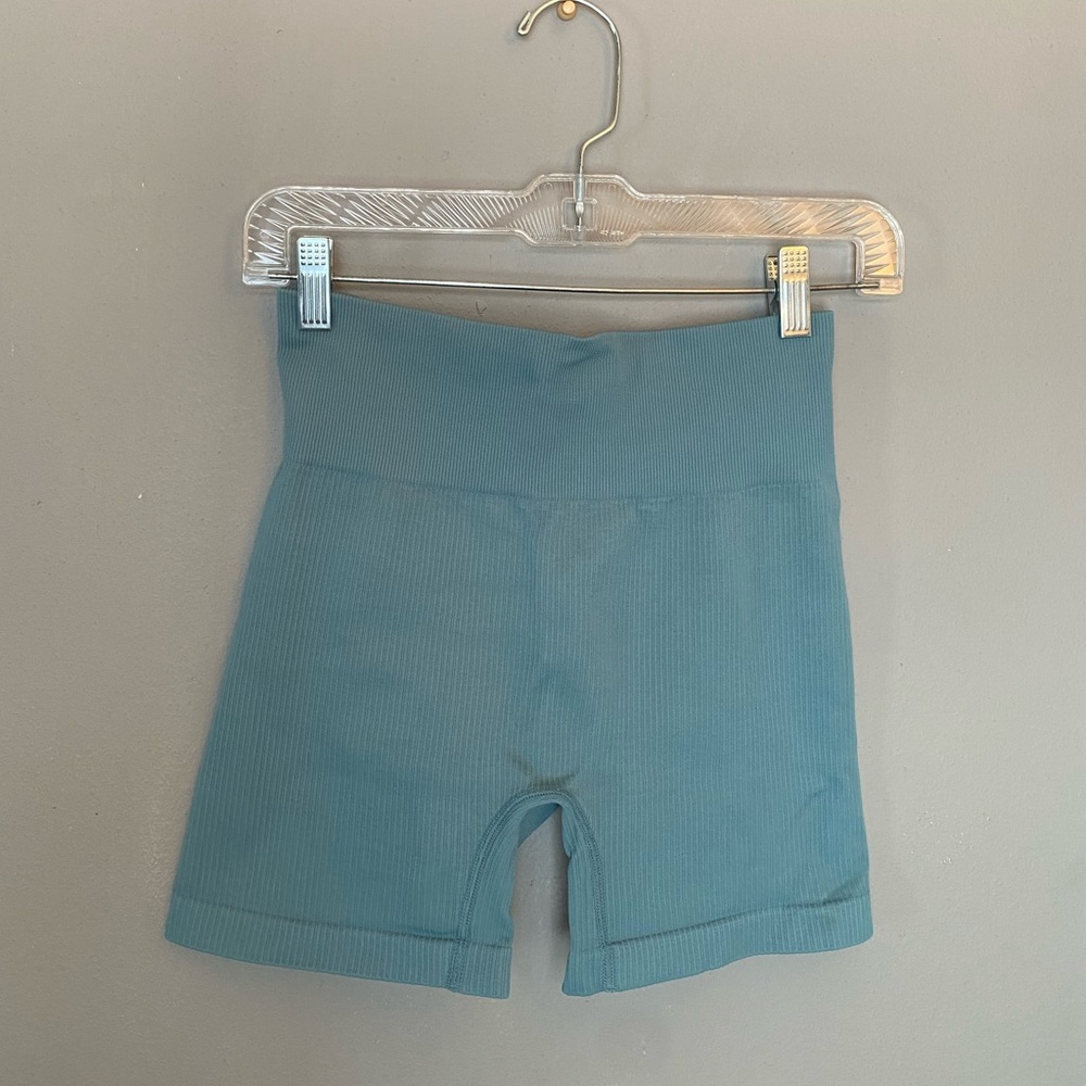 Blue biker shorts